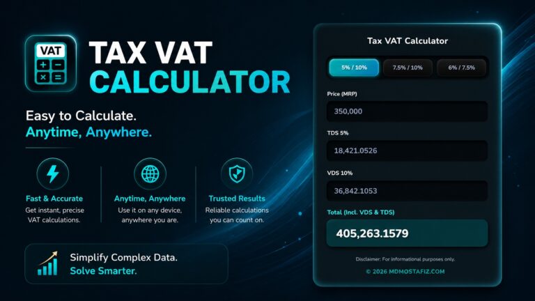 TDS VDS - Tax VAT Calculator